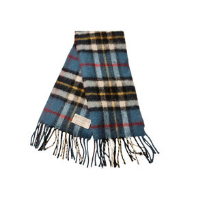 Vtg James Pringle Weavers Thompson Blue Scarf 100% Wool Scotland